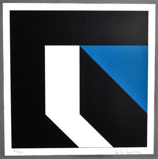 zimmermann, h. h.: weißer vorsprung. - siebdruck, 1979. - 30 x 30 cm
